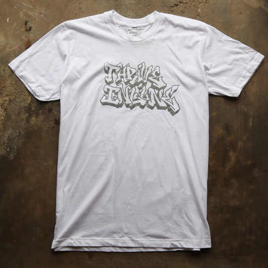 Thrive Inline T-Shirt // White & Gray